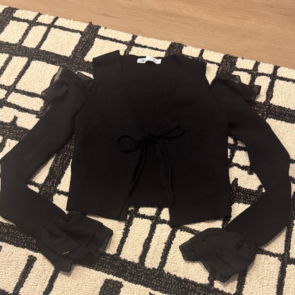 Zara Black Cardigan Sweater